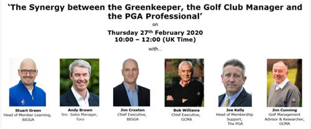 The Synergy between the Greenkeeper,the Golf Club Manager and the PGA Professional Webinar