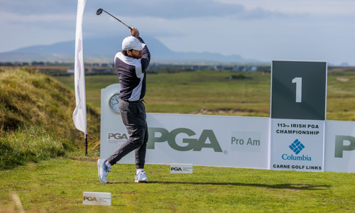 Gribben and Tracey lead Irish PGA Championship after challenging opening day