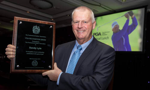 PGA Recognition Award for Sandy Lyle