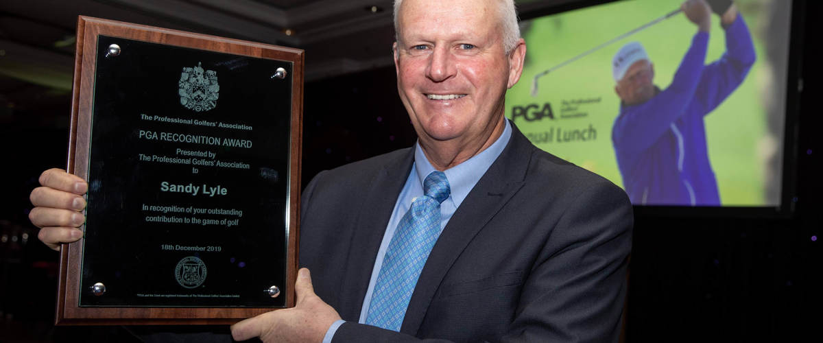 PGA Recognition Award for Sandy Lyle