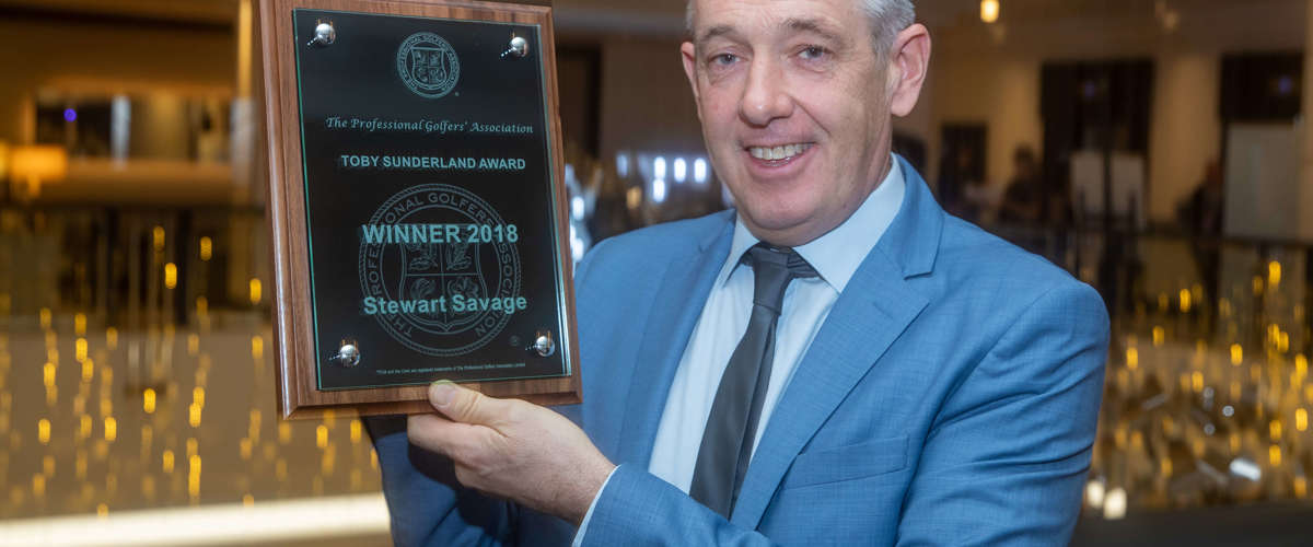 Savage receives The PGA's Toby Sunderland Award