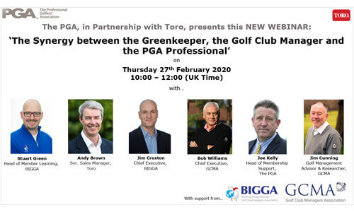 The Synergy between the Greenkeeper,the Golf Club Manager and the PGA Professional Webinar