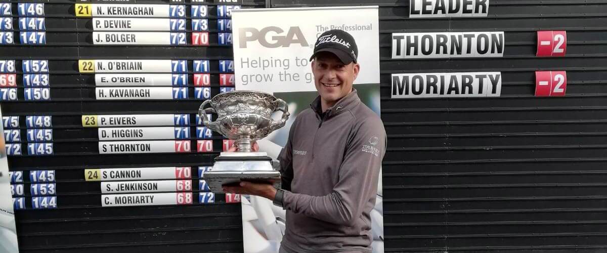 Thornton claims third Irish PGA Championship title
