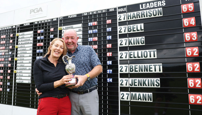 Home advantage counts for PGA Super 60’s Championship winners Harrison and Hutchinson