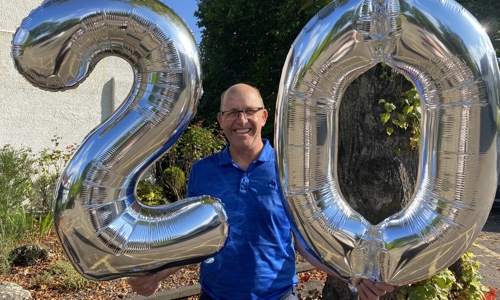Martin Griffin celebrates 20 years at Moseley Golf Club