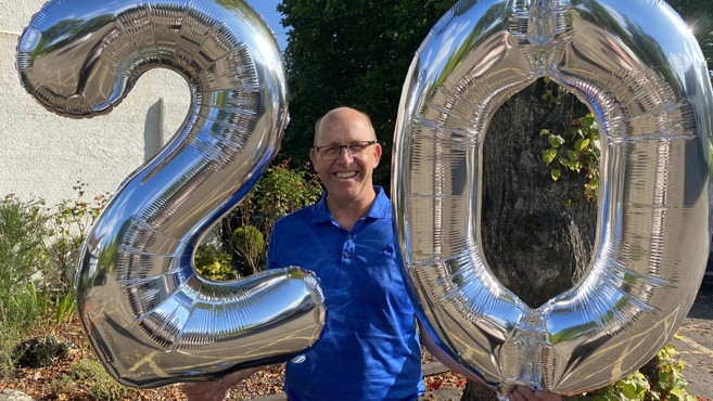 Martin Griffin celebrates 20 years at Moseley Golf Club