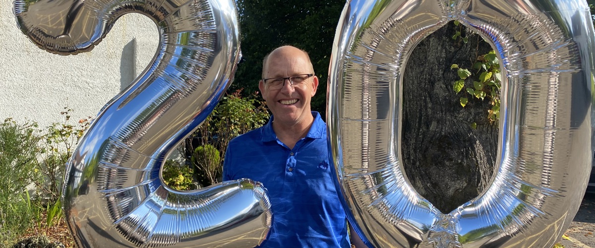 Martin Griffin celebrates 20 years at Moseley Golf Club
