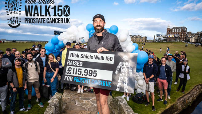 YouTube star Rick Shiels' 150-mile fundraising march raises £120k for Prostate Cancer UK