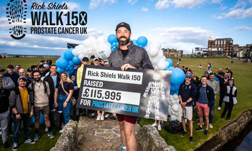 YouTube star Rick Shiels' 150-mile fundraising march raises £120k for Prostate Cancer UK