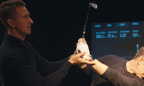 PGA Professional Gary Munro helps Sky Sports presenter improve his game