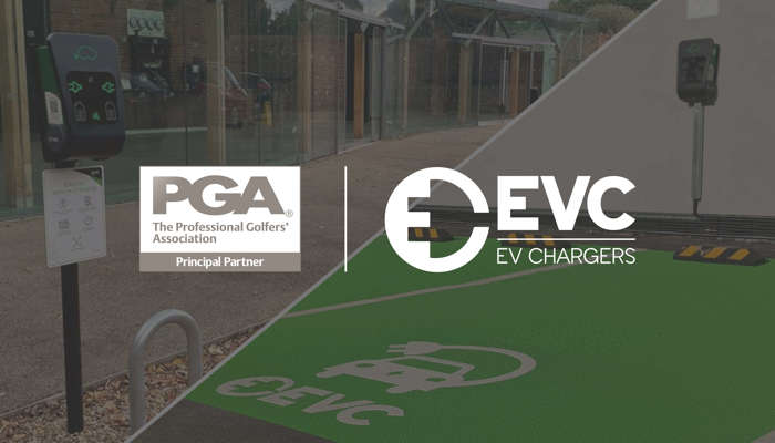 The PGA partners with electric vehicle charging experts EVC